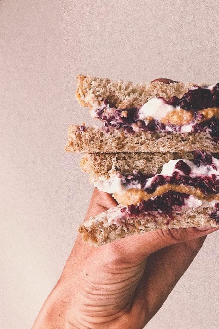 Sandwich de crema de maní