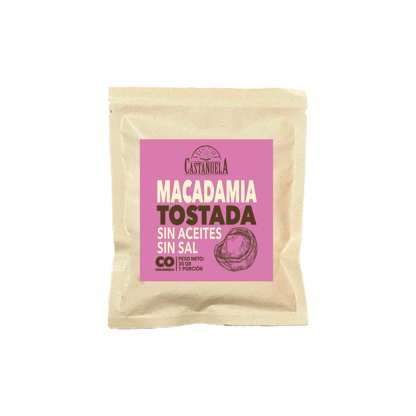 Snack Macadamias Tostadas x 30 g